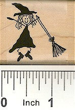 Witch Broom 1 Rubber Stamp 2461D