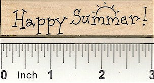 Happy Summer Sun Rubber Stamp 2482F