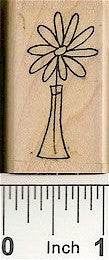 Daisy Vase 2 Rubber Stamp 2515D