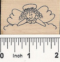 Thinking Angel Rubber Stamp 2538F