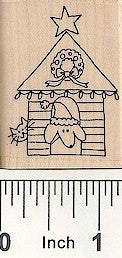 Dog/Cat/Doghouse Rubber Stamp 2545E