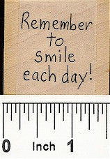 Smile Each Day Rubber Stamp 2575D