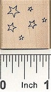 Small Outline Stars Rubber Stamp 7141A
