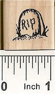 RIP Stone Rubber Stamp 7408A