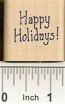 Happy Holidays Rubber Stamp 7436B