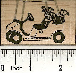 Golf Cart Rubber Stamp 7573F