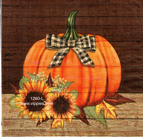AT-1260 Pumpkin / Sunflowers Napkin for Decoupage