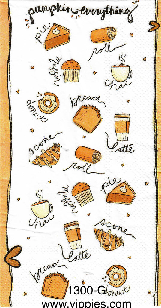 AT-1300 Pumpkin Everything Guest Napkin for Decoupage