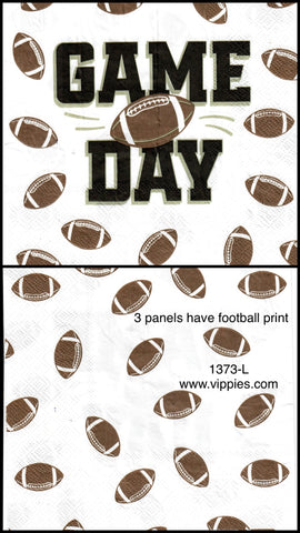 AT-1373 Game Day Footballs Napkin for Decoupage