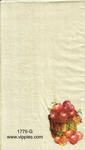 AT-1775-G Apple Bushel Corner Guest Napkin for Decoupage