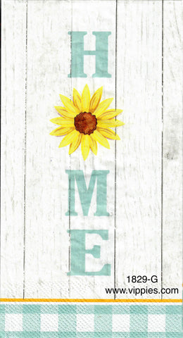 AT-1829-G Home Daisy Planks Guest Napkin for Decoupage