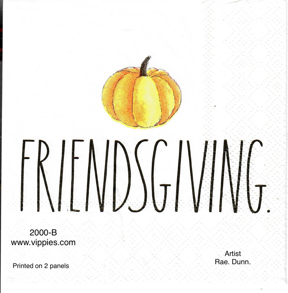 AT-2000-B Rae Dunn Friendgiving Pumpkin Napkin for Decoupage