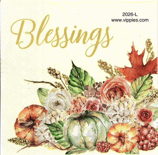 AT2026L Blessing Corner Floral Napkin for Decoupage Vippies Designs