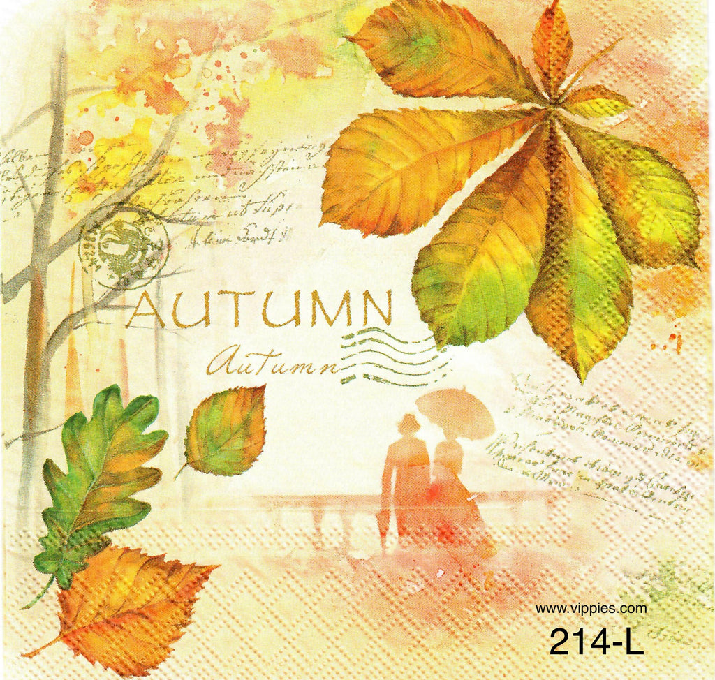AT-214 Autumn Leaf Collage Napkin for Decoupage
