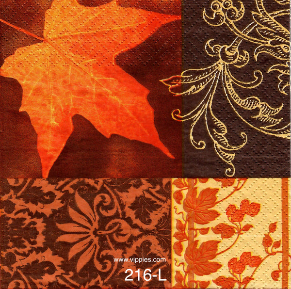 AT-216 Fall Quilt Napkin for Decoupage