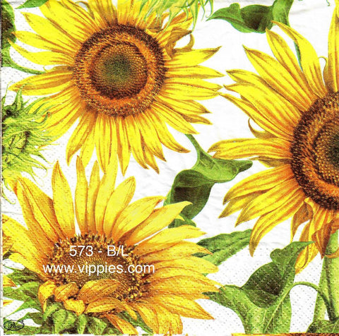 AT-573 Large Sunflower Napkin for Decoupage