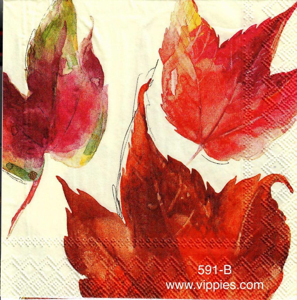 AT-591 Large Leaves Napkin for Decoupage