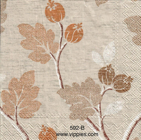 AT-592 Berries Gold Napkin for Decoupage