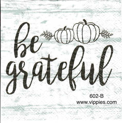 AT-602 Be Grateful Napkin for Decoupage