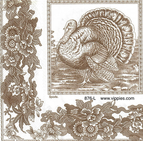 AT-876 Spode Turkey Napkin for Decoupage