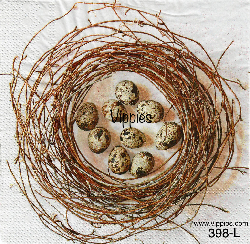 BB-398 Bird Nest Realistic Napkin for Decoupage