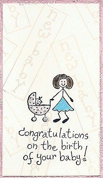 Baby in Buggy Rubber Stamp 2474D