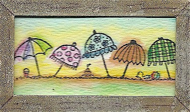 Beach Umbrellas Rubber Stamp 2483H