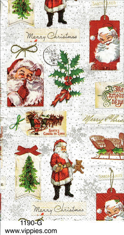 C-1190 Old Time Santa Guest Napkin for Decoupage