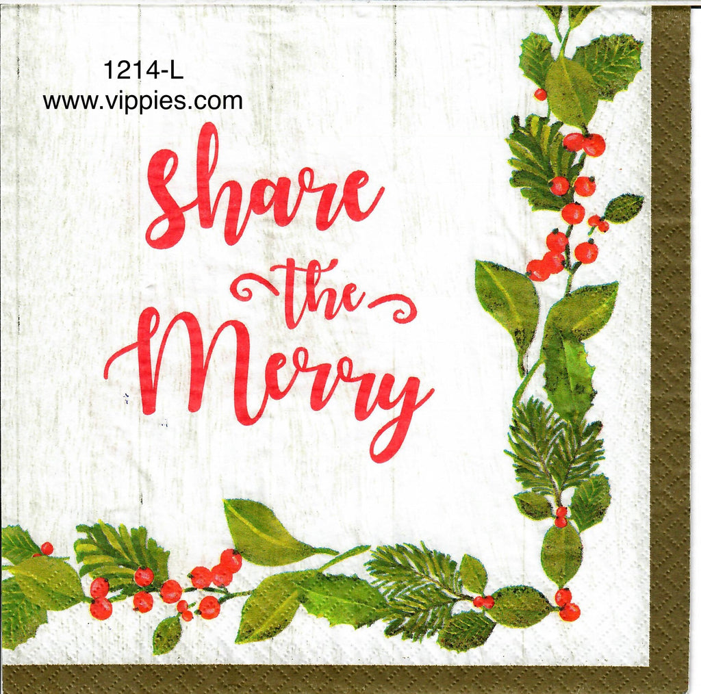 C-1214 Share the Merry Napkin for Decoupage