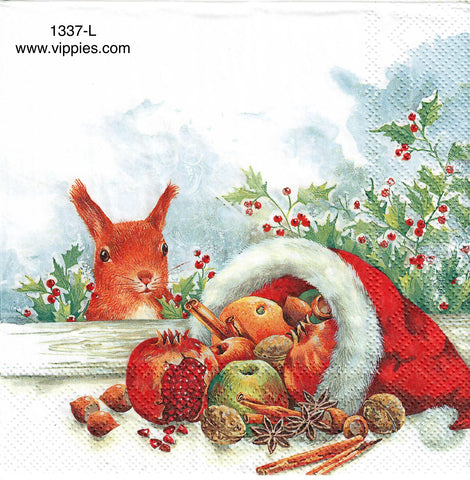 C-1337 Fruit from Santa Bunny Napkin for Decoupage