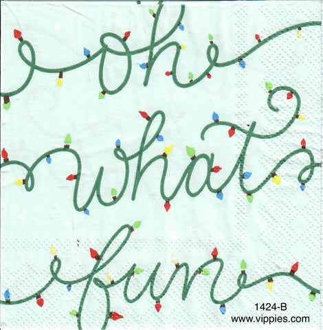 C-1424 Oh What Fun Lights Napkin for Decoupage