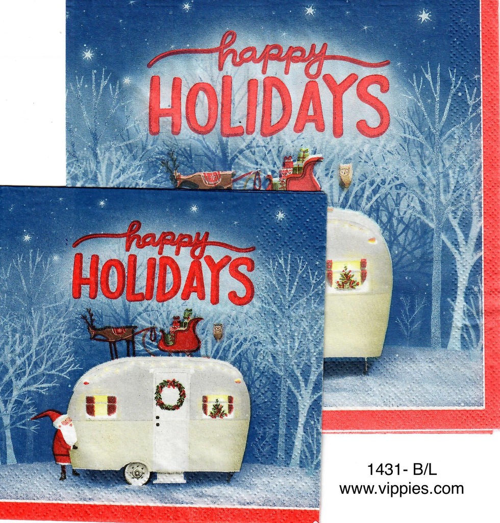 C-1431 Holiday Camper Napkin for Decoupage