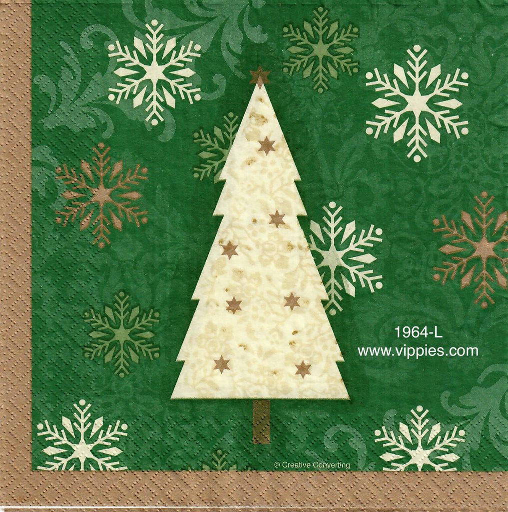 C-1964 Tree Snowflakes Napkin for Decoupage