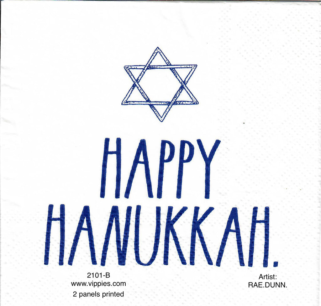 C-2101-B Rae Dunn Happy Hanukkah Napkin for Decoupage