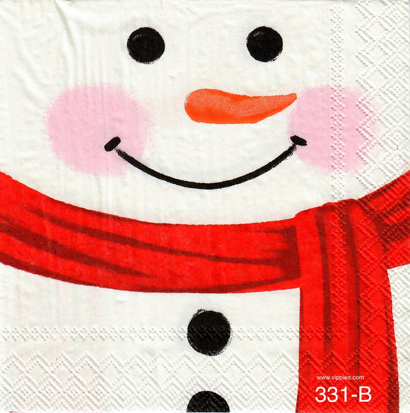 C-331 Snowman Face Napkin for Decoupage – Vippies Designs