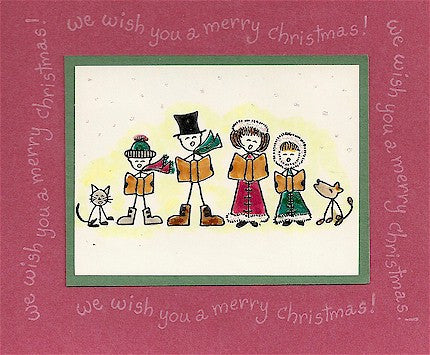 Wish You A Merry Rubber Stamp 2418D