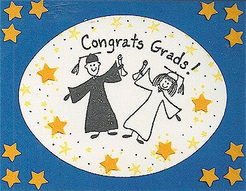 Congrats Grads Rubber Stamp 2230F