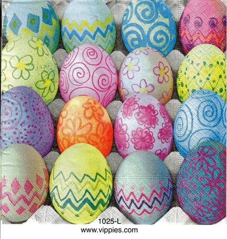 EAST-1025 Decorated Colored Eggs Napkin for Decoupage
