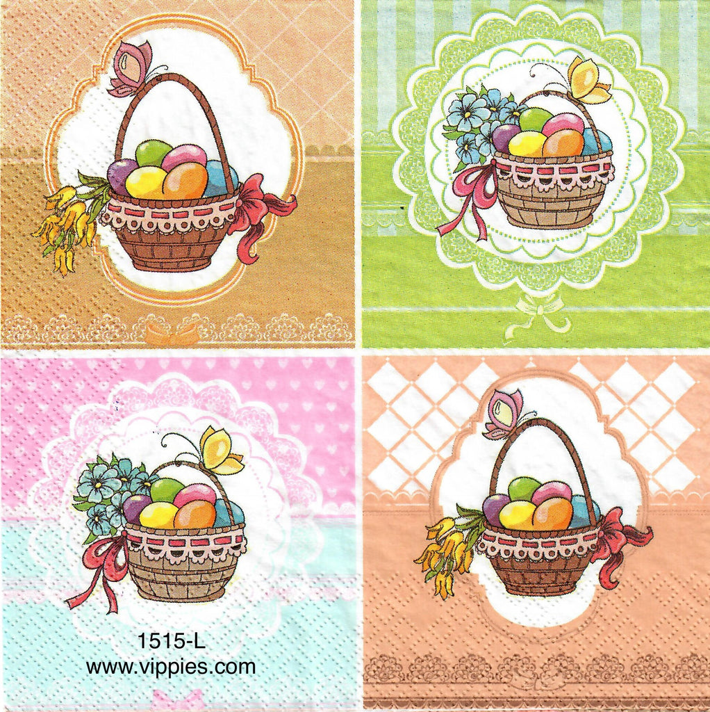 EAST-1515 Easter Squares Napkin for Decoupage