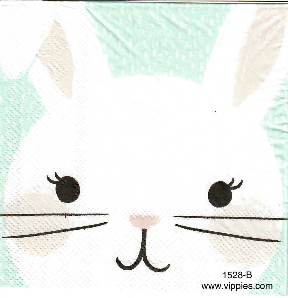 EAST-1528 Large Bunny Face Napkin for Decoupage