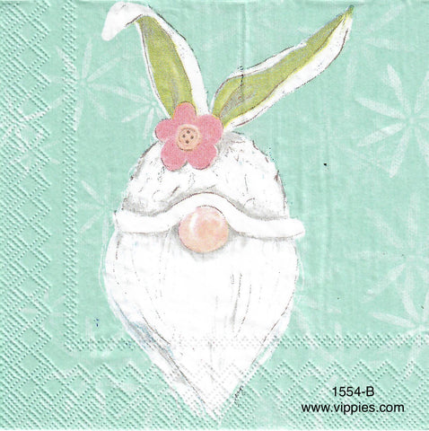 EAST-1554 Gnome Head Bunny Ears Napkin for Decoupage