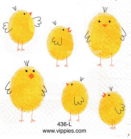 EAST-436 Thumb Chicks Napkin for Decoupage