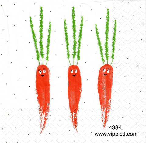 EAST-438 3 Carrots Napkin for Decoupage