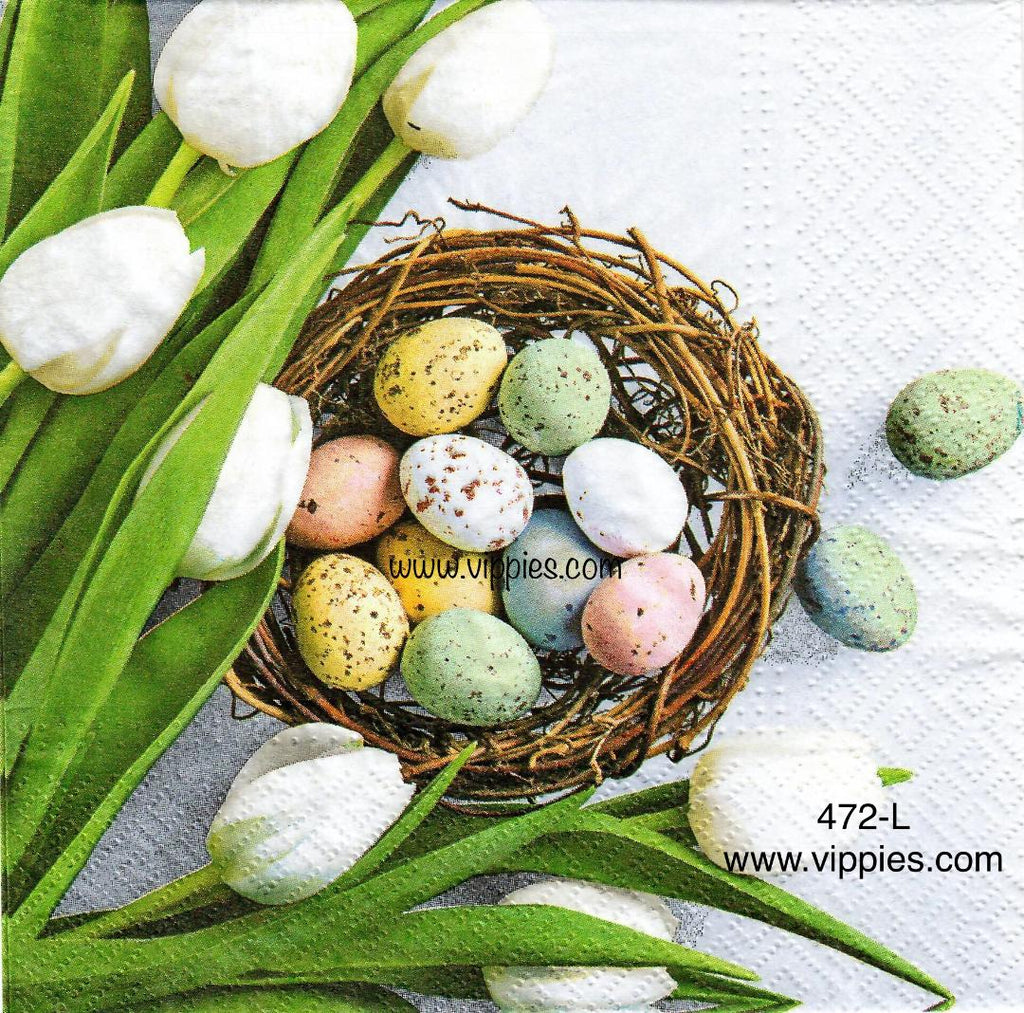 EAST-472 Pastel Robin Eggs Napkin for Decoupage