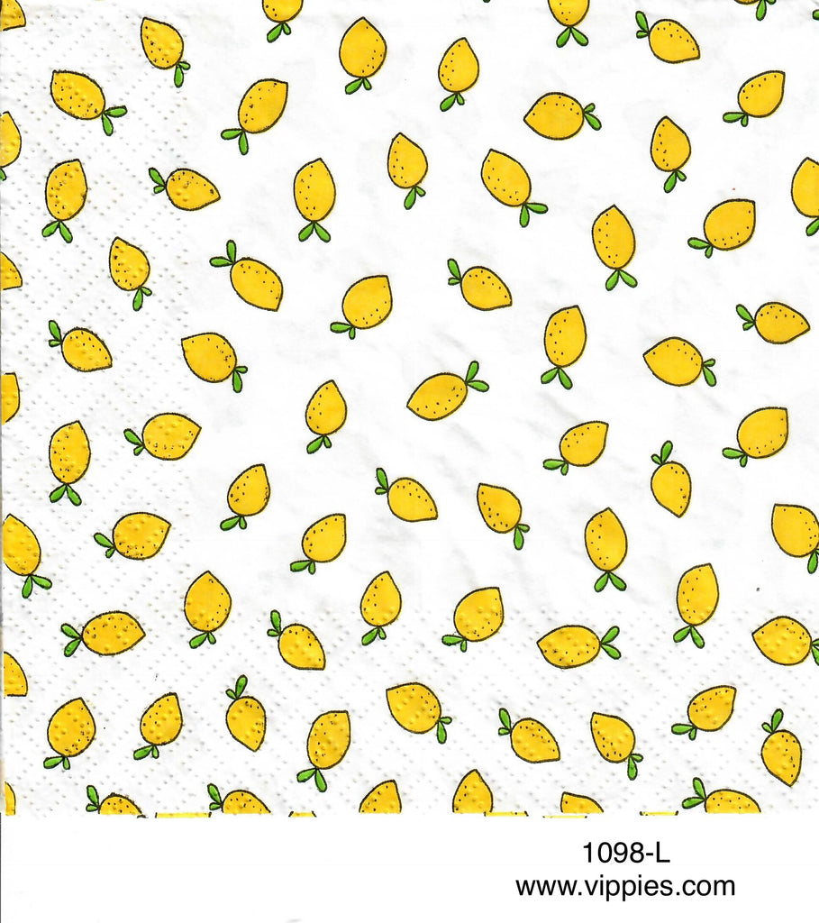 FD-1098 Small Lemons Background Napkin for Decoupage