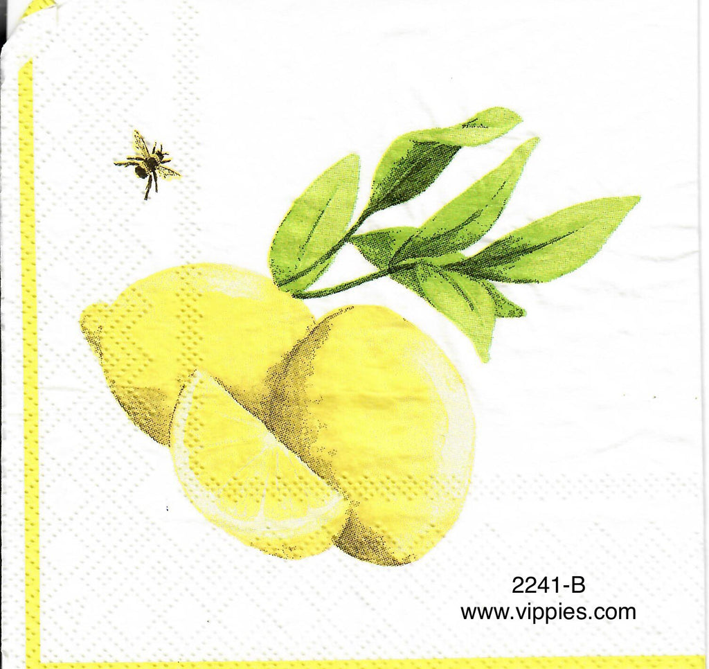 FD-2241-B Lemons Bee Napkin for Decoupage