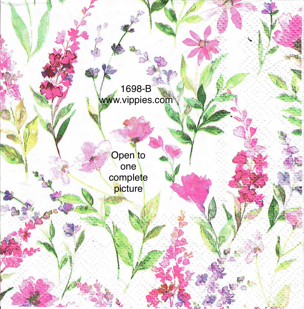 FL-1698-B Multi Floral Sprigs Napkin for Decoupage