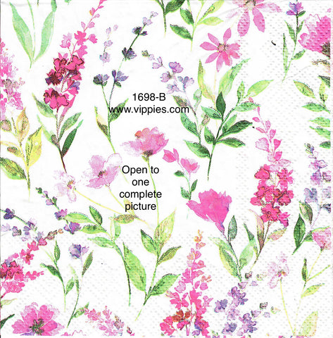 FL-1698-B Multi Floral Sprigs Napkin for Decoupage