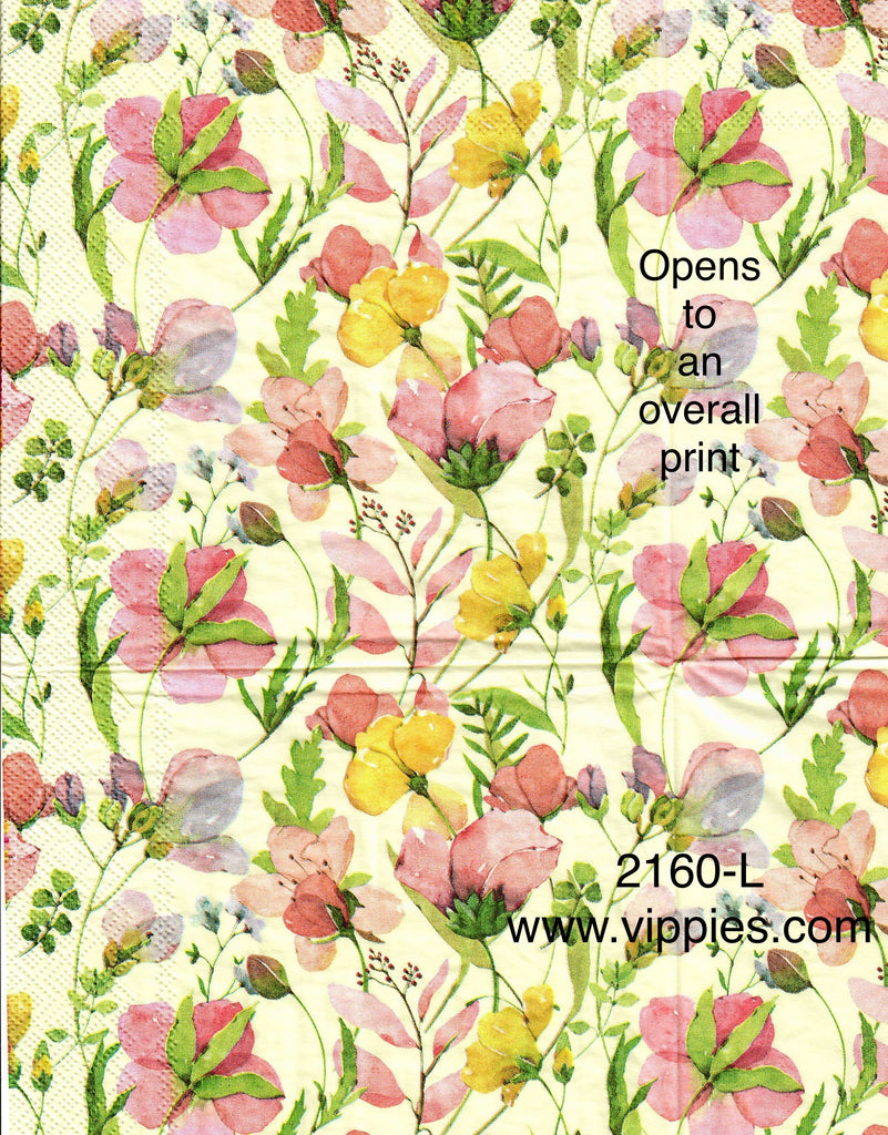 FL-2160-L Multi Floral Small Blossoms Napkin for Decoupage