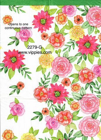 FL-2279-G Dutch Floral Guest Napkin for Decoupage